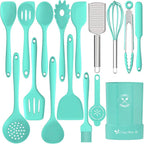 Silicone Kitchen Utensils Set, 16-Piece Silicone Cooking Utensils by Deedro by Deedro