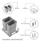 Dowell B18 Aluminum Base Wastebasket Pullout - Image 6