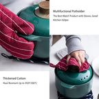 4Pcs Oven Mitts and Pot Holders, Heat Resistant Oven Mitts Set - Image 6
