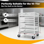 BIEAMA Bun Rack Cover – 10 Tier Commercial Bakers Racks Sheet Pan Rack Cover PVC - Image 2