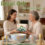 Clay&Fire Matcha Whisk Set，9 Pcs Ceramic Matcha Set, 15 OZ Matcha Bowl - Image 6