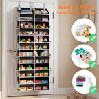 Over The Door Organizer 6 Tiers, Extra Large Behind Door Storage of 12 - Image 5