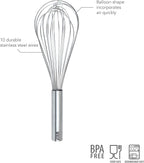 Tovolo Balloon Whisk Stainless Steel 11 in Whip Whisk - Image 2