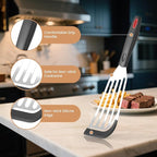 2Pack Silicone Fish Spatulas for Nonstick Cookware, Fish Turner Spatula - Image 3
