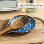 LAUCHUH Spoon Rest for Stove Top, 5” Ceramic Spoon Holder Cooking Utensil - Image 5