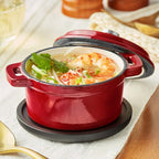 Flavehc Mini Cocotte 16 oz Mini Dutch Oven 0.5 qt. Cast Iron Garlic Roaster - Image 9