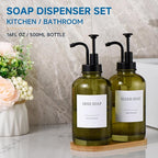 Glass Soap Dispenser with Pump, Dish and Hand Soap Dispenser - Image 2