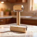 Pizza Rolling Pin Small Rolling Pin Wooden Dough Roller Non Stick Pizza Dough - Image 5