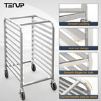 TenUp 10-Tier NSF Aluminum Sheet Pan Rack, Commercial Bakery Cooling & Storage - Image 5