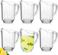 Tessco for you 6 Pcs Plastic Pitchers 60 Ounce Clear Restaurant Jug Large Water by Tessco