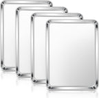 E-far Baking Sheets Set of 4, 16” x12” x 1” Stainless Steel Cookie Sheets Pans by E-far