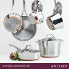 Anolon Nouvelle Stainless Stainless Steel Frying Pan / Fry Pan / Stainless - Image 7