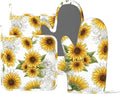 Yellow Sunflower Oven Mitts Pot Holders Set Silicone Heat Resistant Sunflowers by LONSANT