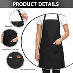 BOHARERS 2 Pack Cooking Kitchen Aprons - Image 2