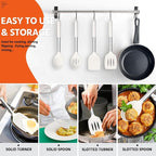 E-far Cooking Utensils Set of 4, Silicone Kitchen Utensils - Image 6
