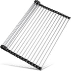 Tomorotec 17.7" x 12.5" Roll Up Dish Drying Rack Over Sink Drying Rack Sink by Tomorotec