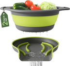 Gevoli Large Collapsible Colander - 5Qt Side Drain Food Strainer by Gevoli