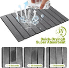 Large Stone Dish Drying Mat for Kitchen Counter, Water Absorbent Diatomaceous - Image 3