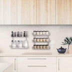 SWOMMOLY Adjustable Wall Mount Spice Rack, 9-Tier Dual-use Organizer - Image 4
