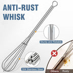 Walfos Mini Whisk, 304 Anti-Rust Small whisk, Sturdy Stainless Steel Wire Tiny - Image 2