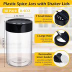 30 Pack 8.4 oz Plastic Spice Jars - Image 3