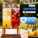 2 Gallon 2 Pack large Glass Drink dispenser - Image 5