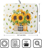 Giwawa Sunflower Vases Dish Drying Mat - Image 2