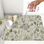 Vintage Botanical Floral Dish Drying Mat - Image 6