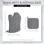 DII Basic Terry Collection 100% Cotton Quilted, Oven Mitt, French Blue - Image 8