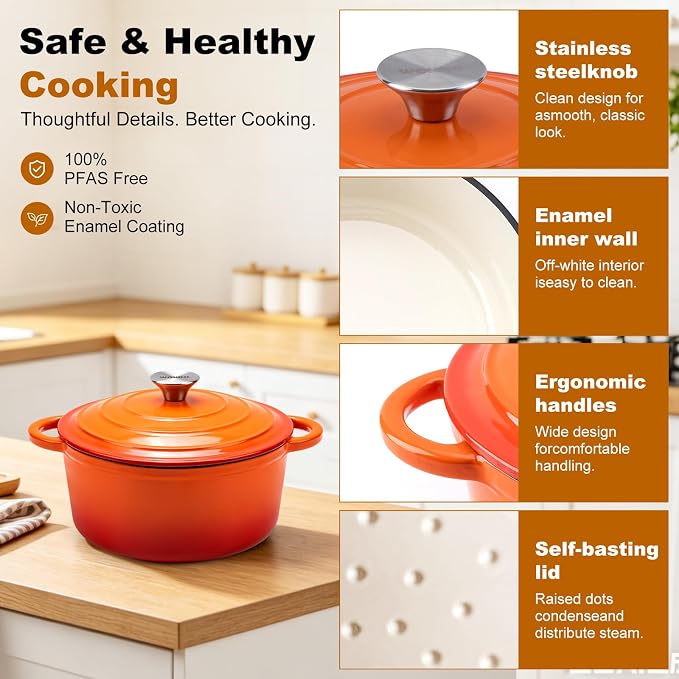 Enameled Cast Iron Dutch Oven - Image 6