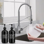 COHOSEGE Glass Soap Dispenser Set 2 Pack, Contains Hand and Dish Soap - Image 5