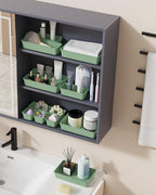BiuLeon 25 PCS Plastic Drawer Organizers Set, 4-Sizes Vanity and Makeup - Image 6