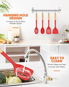 Silicone Cooking Utensils Set, Perfectly Angled - Image 6