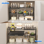Mustorn Pots and Pans Organizer Under Cabinet, Expandable 2 Tier Under Sink - Image 7