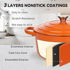 Miereirl 6 Quart Enameled Dutch Oven Pot - Image 3