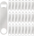 25 Pack Flat Beer Bottle Opener 7 inch Stainless Steel Flat Bottle Opener Beer by Yugada