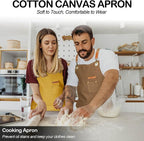 Chef Apron for Men Women with Gift Box Pack, Cross Back Apron with Pockets for - Image 2