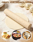 6 Inch Small Wooden Rolling Pin, Wooden Rolling Pin Set - Image 5