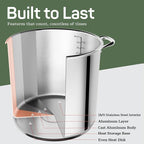 Stainless Steel Stockpot with Tempered Glass Lid 24 Quart, Durable 18/0 - Image 7