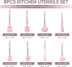 TeamFar Kitchen Utensils Set of 8, Silicone Utensils Kitchen Tools Set - Image 2