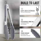 HOTEC Premium Stainless Steel Locking Kitchen Tongs - Image 4