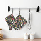 Fresh Mushroom Oven Mitts and Pot Holders Sets of 4, Resistant Hot Pads - Image 6