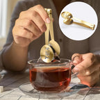 4Pcs Gold Tea Bag Squeezer, Stainless Steel Clip On Strainer, Tea Spoon Tongs - Image 4