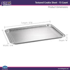Aluminum Pans Half Size Textured Cookie Sheet 15 Count Durable Nonstick Baking - Image 2