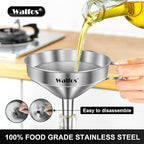 Stainless Steel Funnel, Walfos Kitchen Funnel - Image 2