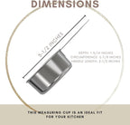 1/2 Cup Stainless Steel Measuring Cup | Sturdy Metal 125 ml | 125 cc | 4 oz | - Image 3