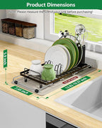 Small Dish Drying Rack, Expandable Sink Dish Rack Over Sinks, Dish Drainer - Image 4