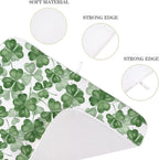 St Patricks Day Dish Drying Mat 18 x 24 inch Dark Green Clover Print Decorative - Image 3