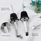 2 Pack Oil Spout with Flip Top, Olive Oil Dispenser Spout, Liquor Bottle Pourer - Image 3