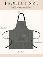 2 Pack Kitchen Cooking Aprons, Soft Aprons - Image 6